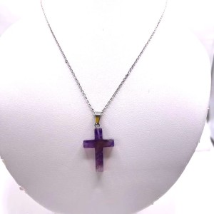 Pendentif Croix Améthyste