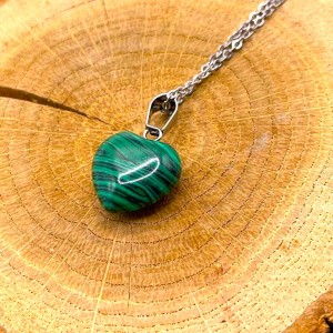 Pendentif Coeur Malachite