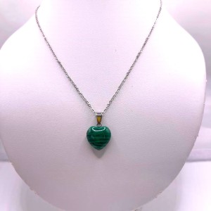 Pendentif Coeur Malachite