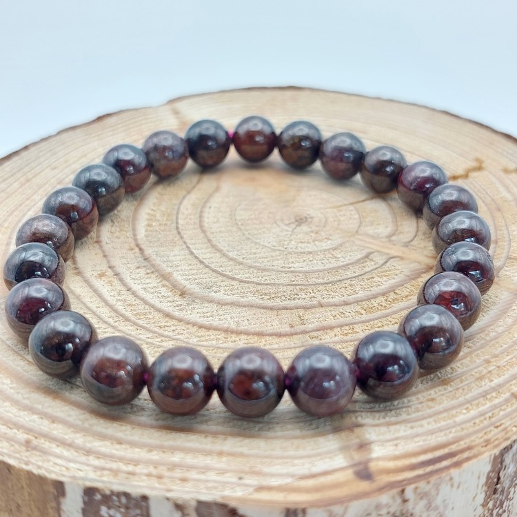 Bracelet Grenat rouge 8mm