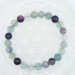 Bracelet Fluorine multicolore 8mm