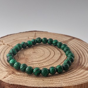 Bracelet Malachite (reconstituée) 6mm