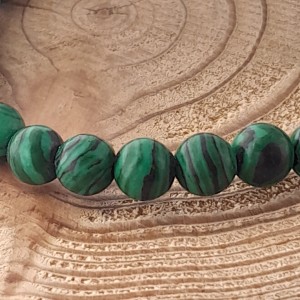 Bracelet Malachite (reconstituée) 6mm