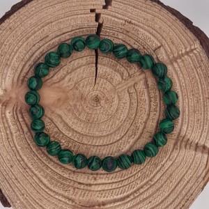 Bracelet Malachite (reconstituée) 6mm