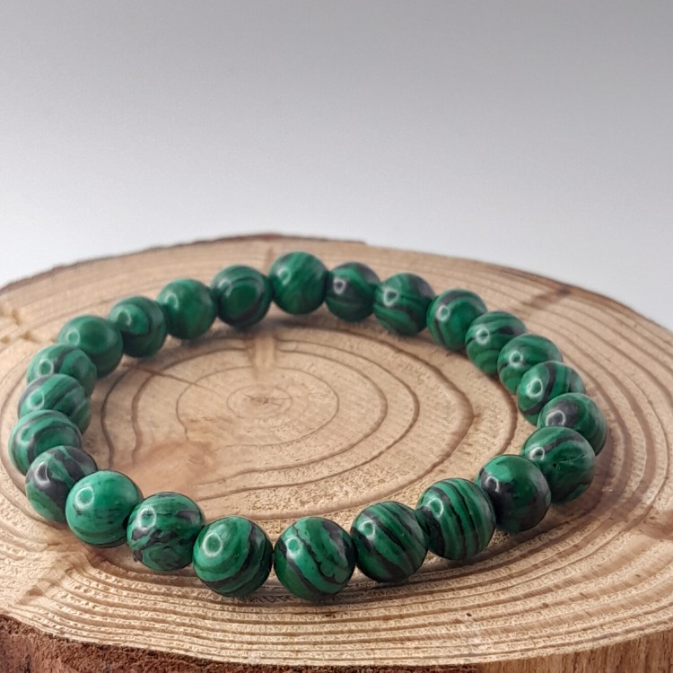 Bracelet Malachite (reconstituée) 8mm