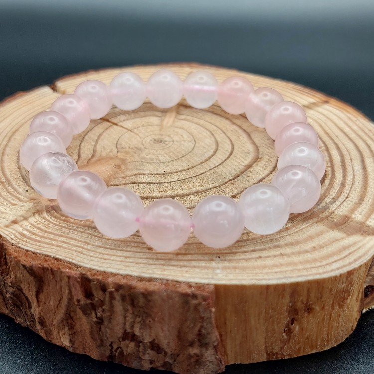 Bracelet Quartz rose 10mm