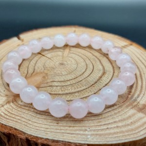 Bracelet Quartz rose 8mm