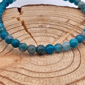 Bracelet Apatite bleue 4mm