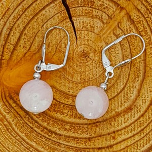 Boucles d'oreille en Quartz Rose