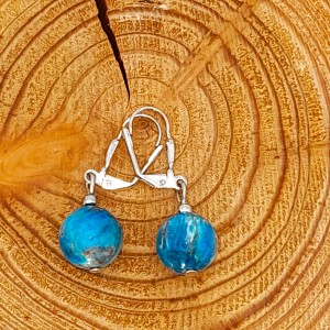 Boucles d'oreilles Apatite Bleue