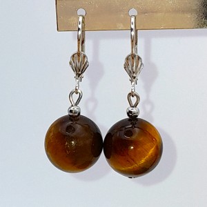 Boucles d'oreilles Oeil de Tigre