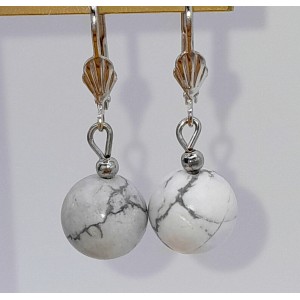 Boucles d'oreilles Howlite