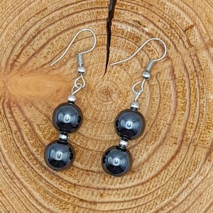 Boucles d'oreilles Hématite