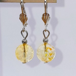 Boucles d'oreilles Citrine