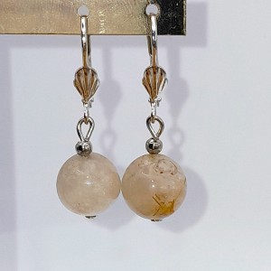 Boucles d'oreilles Quartz Rutile