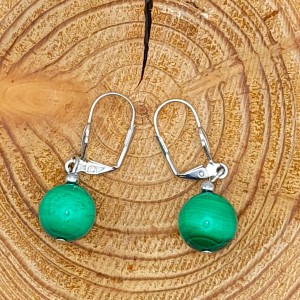 Boucles d'oreilles Malachite extra AA