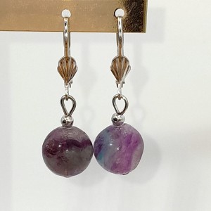 Boucles d'oreilles Fluorine multicolore