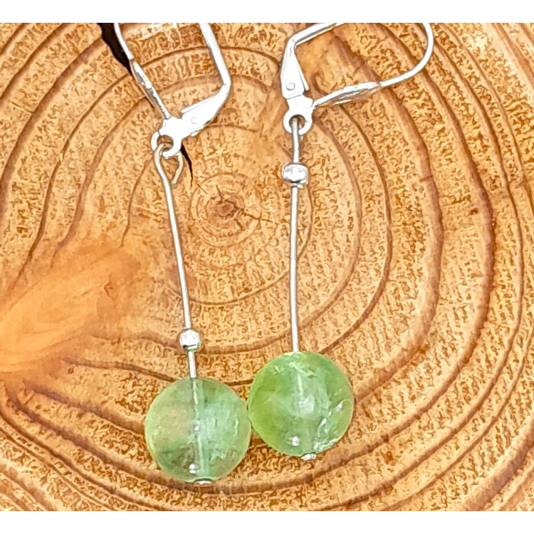 Boucles d'oreilles Fluorine Verte