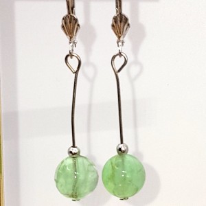 Boucles d'oreilles Fluorine Verte