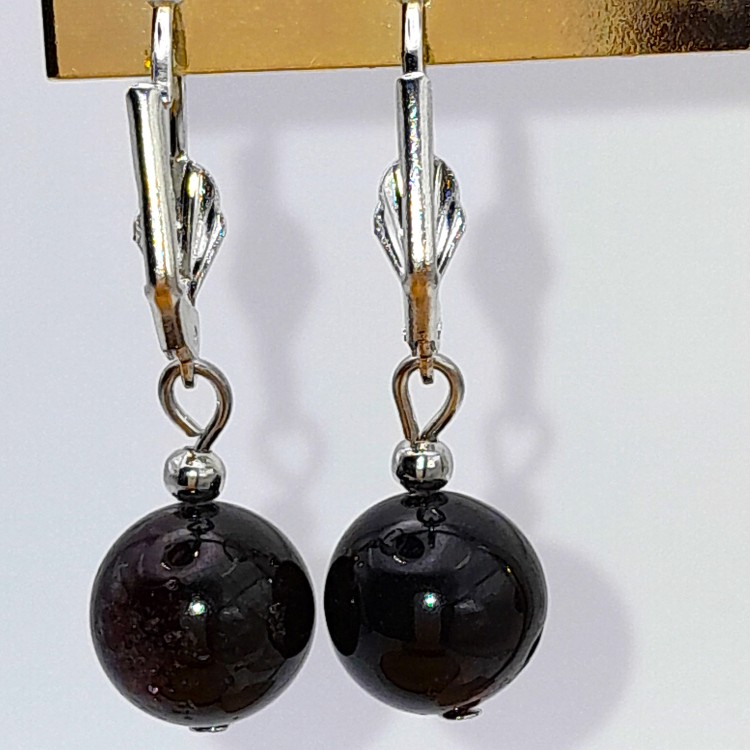 Boucles d'oreilles Grenat rouge