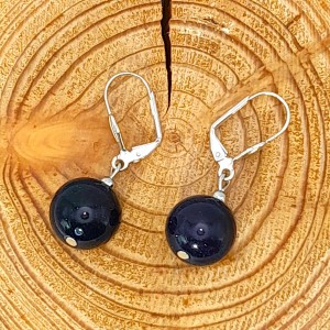 Boucles d'oreilles Pierre de sable bleu