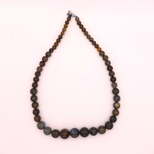 Collier Labradorite cascade de perles 40-45 centimétres