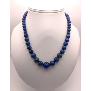 Collier Lapis Lazuli cascade de perles 40-45 centimétres