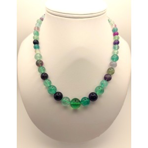 Collier Fluorine multicolore cascade