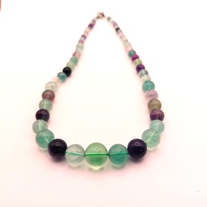 Collier Fluorine multicolore cascade