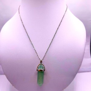 Pendentif Pointe Aventurine verte