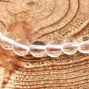 Bracelet 7 Chakras + Cristal de Roche 6mm