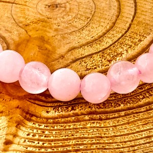 Bracelet 7 Chakras + Quartz Rose 6mm