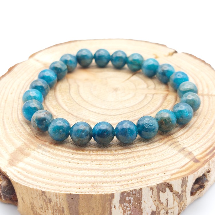 Bracelet Apatite bleue 8mm