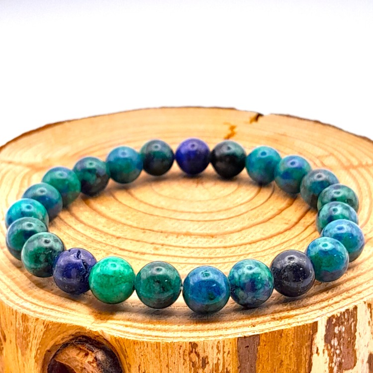 Bracelet Azute-malachite 8mm