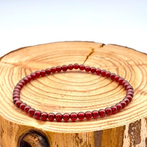 Bracelet Grenat rouge 4mm