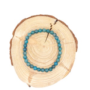 Bracelet Apatite bleue 6mm