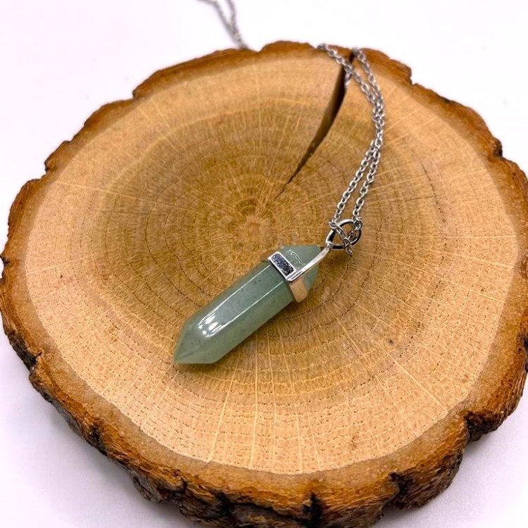 Pendentif Pointe Aventurine verte