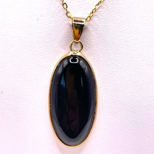 Pendentif Médaillon Onyx