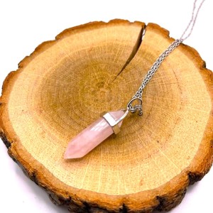 Pendentif Pointe Quartz rose