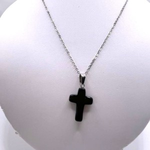 Pendentif Croix Onyx