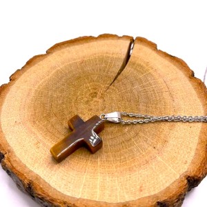 Pendentif Croix Oeil de tigre